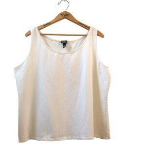 Eileen Fisher White Organic Cotton Tank Top